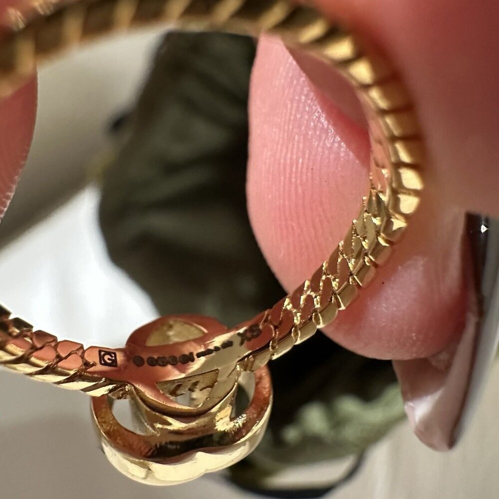 New GUCCI RING FLOWER CRYSTAL GG SIZE XS GOLDEN MULTICOLOR - Picture 8 of 8